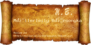 Müllerleily Bársonyka névjegykártya